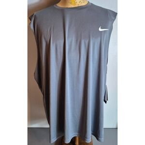Nike Swim Mens Dri-Fit Muscle Shirt 3XL Grey NEW NWT